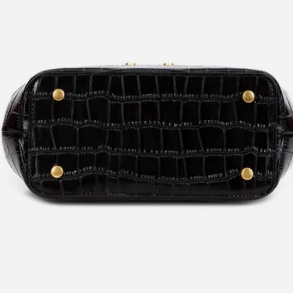 New in the Box BRANDON BLACKWOOD Black Croc ELIZABETH DOCTOR BAG - Picture 11 of 11